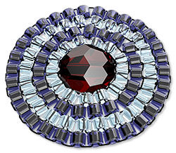 Bead circled by seed beads